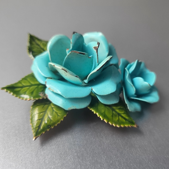 1930s Vintage Handmade Flower Brooch - Picture 3 of 6